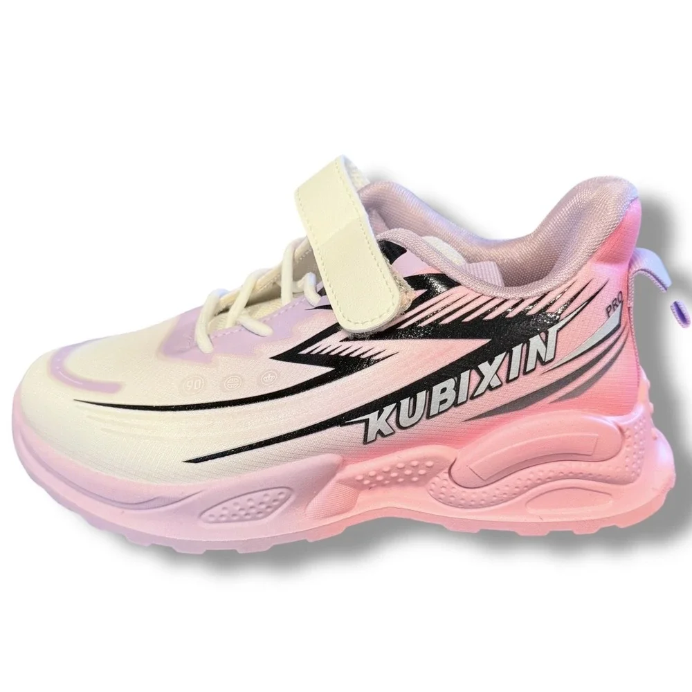 NIB Kids Girls KUBIXIN Sneakers Light Purple Pink Athletic Hook Loop Shoes Sz 1